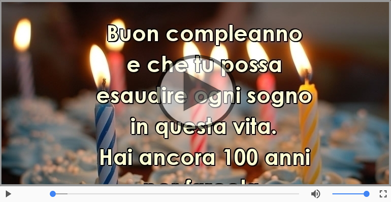 Hai ancora 100 anni  per farcela. Buon Compleanno!