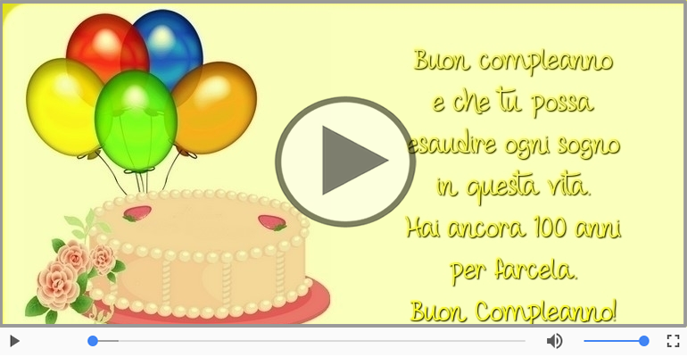 Hai ancora 100 anni  per farcela. Buon Compleanno!