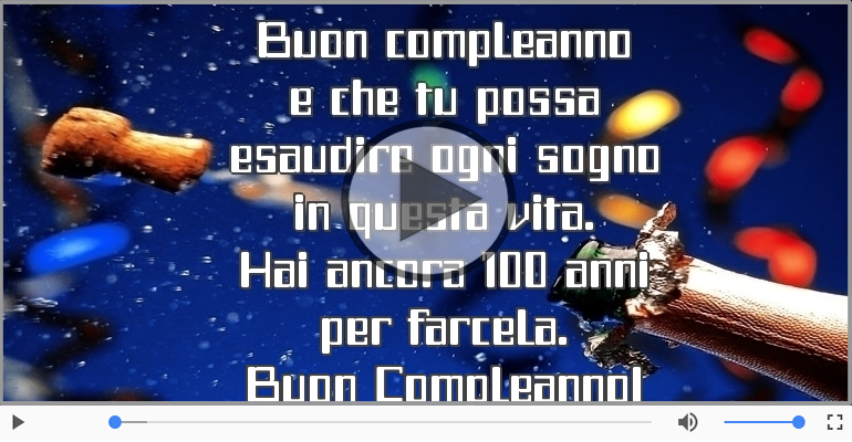 Hai ancora 100 anni  per farcela. Buon Compleanno!