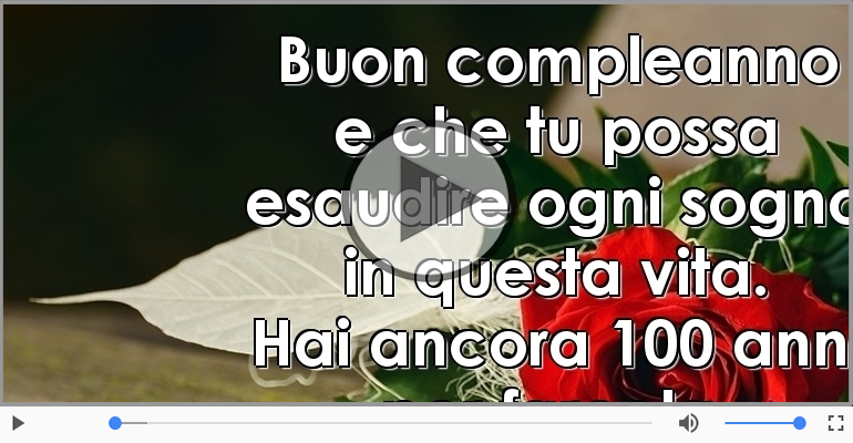 Hai ancora 100 anni  per farcela. Buon Compleanno!