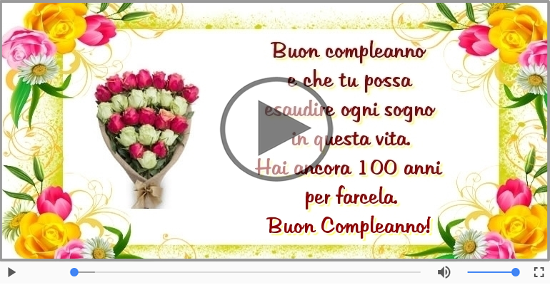 Hai ancora 100 anni  per farcela. Buon Compleanno!