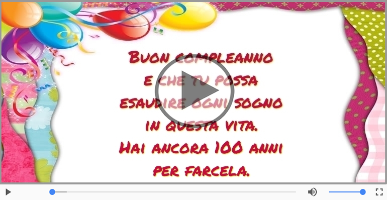 Hai ancora 100 anni  per farcela. Buon Compleanno!