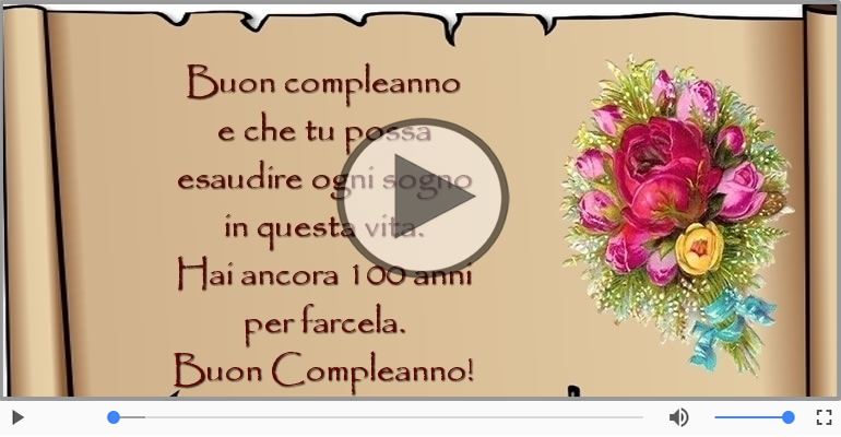 Hai ancora 100 anni  per farcela. Buon Compleanno!