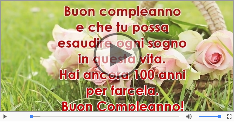 Hai ancora 100 anni  per farcela. Buon Compleanno!