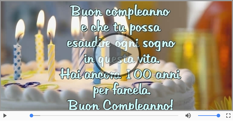 Hai ancora 100 anni  per farcela. Buon Compleanno!