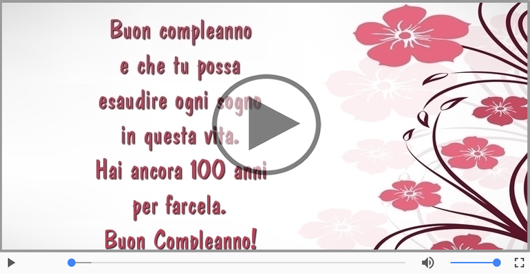 Hai ancora 100 anni  per farcela. Buon Compleanno!