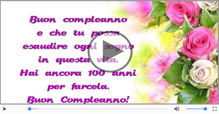 Hai ancora 100 anni  per farcela. Buon Compleanno!