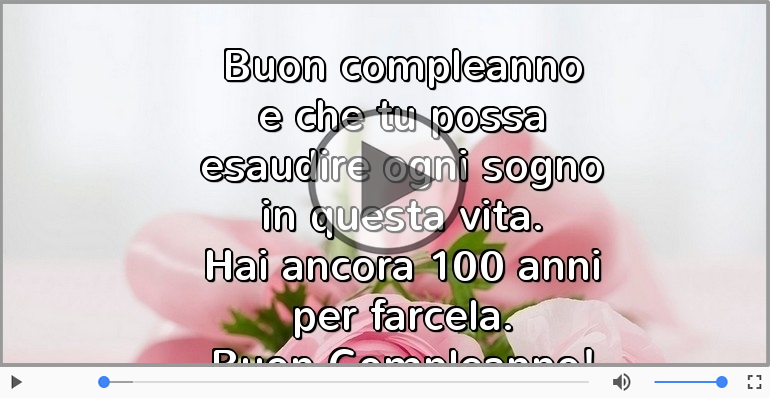 Hai ancora 100 anni  per farcela. Buon Compleanno!