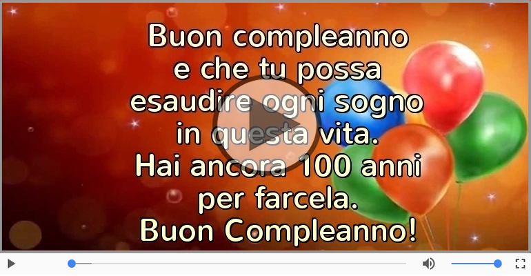 Hai ancora 100 anni  per farcela. Buon Compleanno!