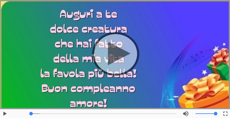Buon compleanno amore!