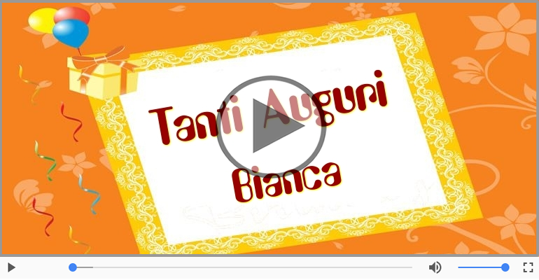 It's your birthday Bianca ... Buon Compleanno!