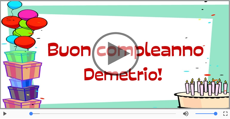 Buon Compleanno Demetrio!