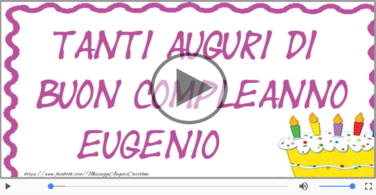 It's your birthday Eugenio ... Buon Compleanno!