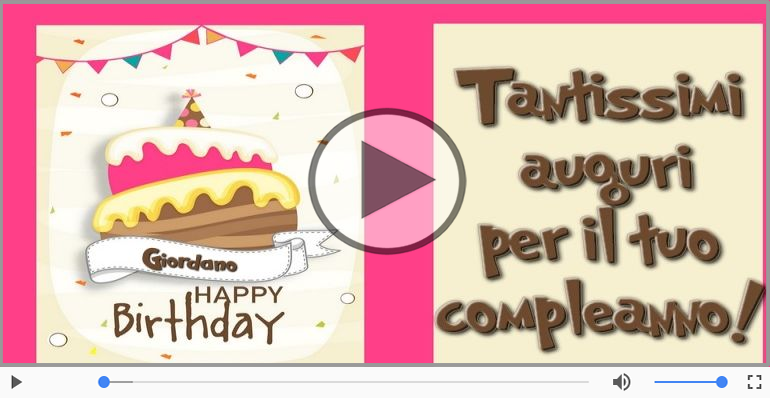 Tanti Auguri di Buon Compleanno Giordano!