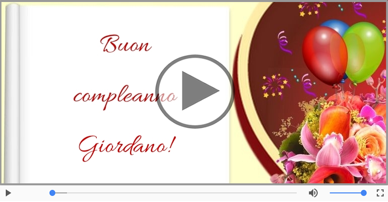 Happy Birthday Giordano! Buon Compleanno Giordano!