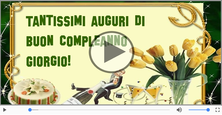 It's your birthday Giorgio ... Buon Compleanno!