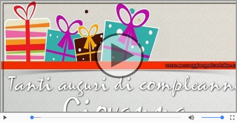 It's your birthday Giovanna ... Buon Compleanno!