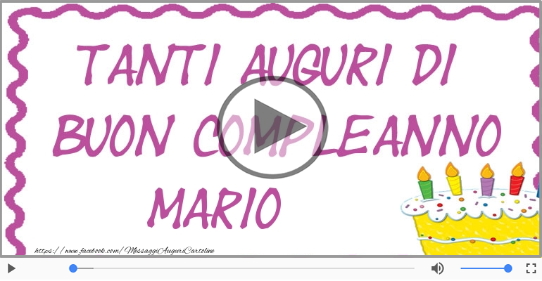 Happy Birthday Mario! Buon Compleanno Mario!
