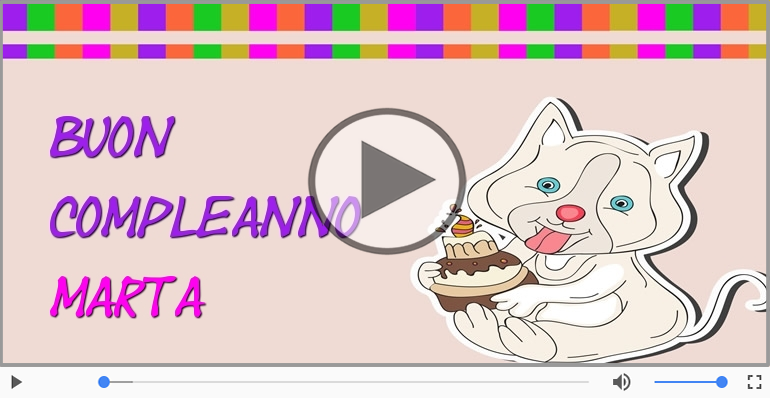 It's your birthday Marta ... Buon Compleanno!