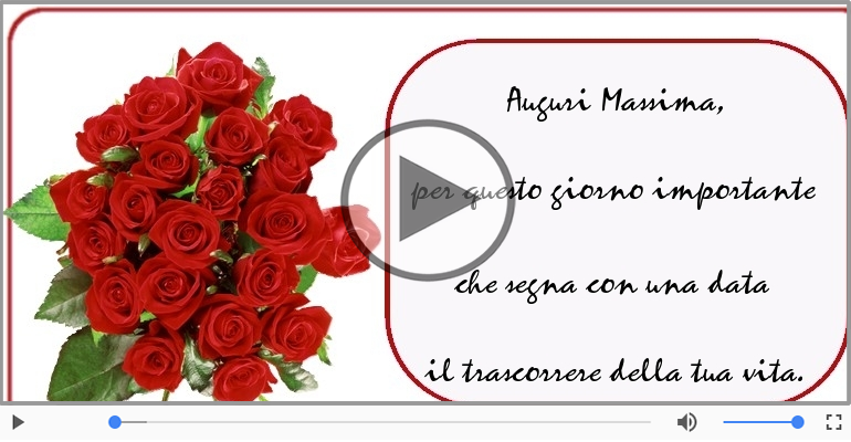 Buon Compleanno Massima!