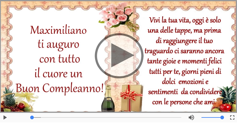 Happy Birthday Maximiliano! Buon Compleanno Maximiliano!