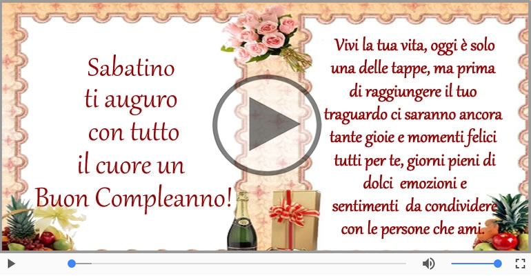 It's your birthday Sabatino ... Buon Compleanno!