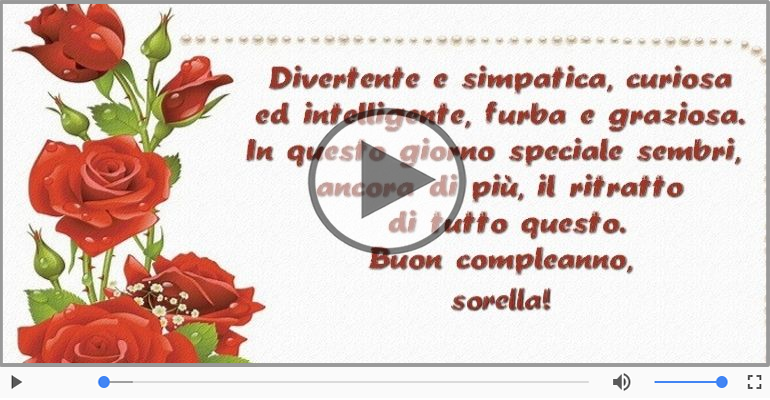 Tanti Auguri di Buon Compleanno Sorella!