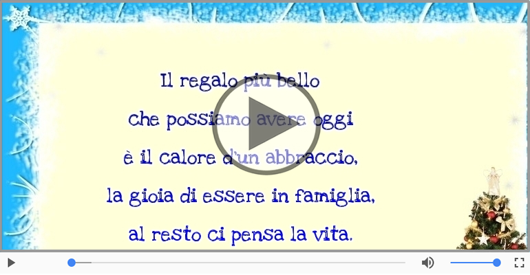 Buon Natale a tutti.