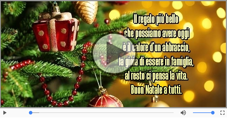 Buon Natale a tutti.