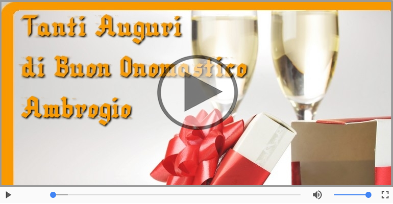 Buon Onomastico Ambrogio!