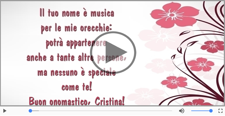 Buon onomastico, Cristina!