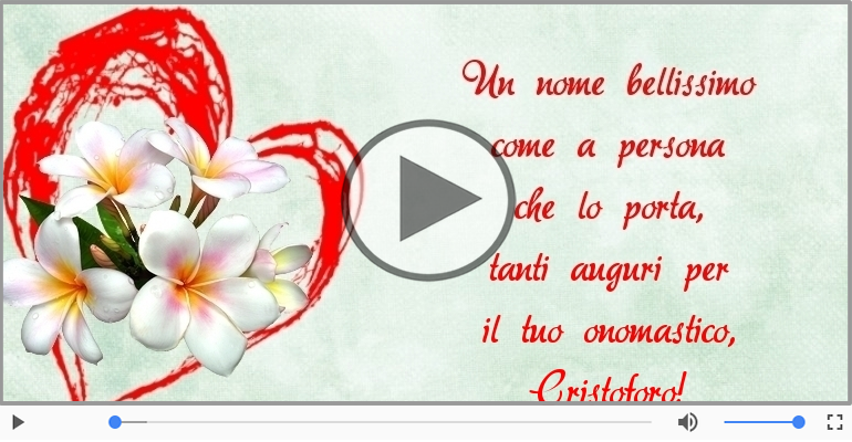 Buon onomastico, Cristoforo!