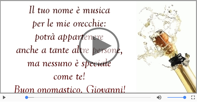 Buon onomastico, Giovanni!