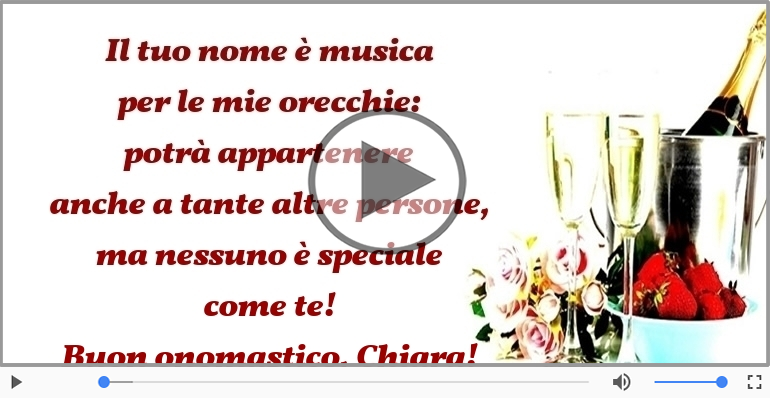 Buon onomastico, Chiara!