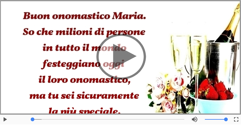 Buon onomastico Maria.