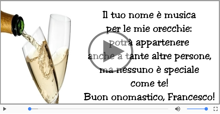 Buon onomastico, Francesco!