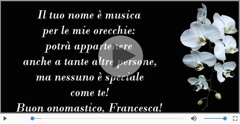 Buon onomastico, Francesca!
