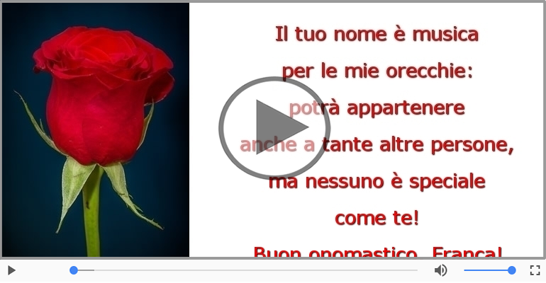 Buon onomastico, Franca!