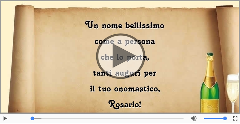 Buon onomastico, Rosario!