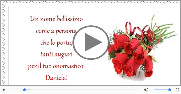 Buon onomastico, Daniela!