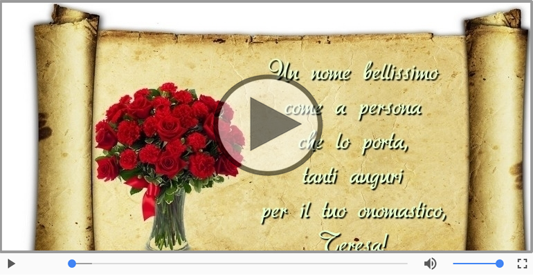 Buon onomastico, Teresa!