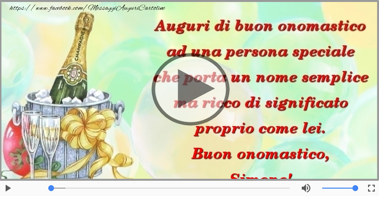 Buon onomastico, Simone!