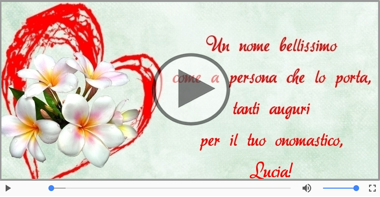 Buon onomastico, Lucia!