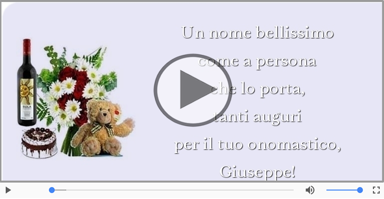 Un nome bellissimo... Giuseppe!