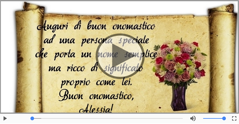 Buon onomastico, Alessia!