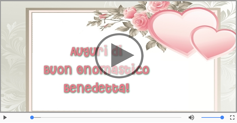 Buon onomastico, Benedetta!