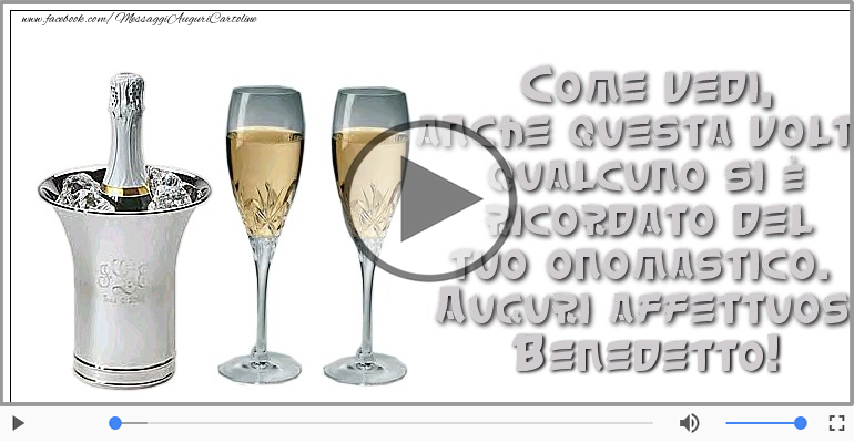 Buon onomastico, Benedetto!