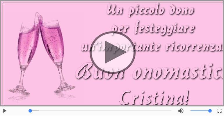 Buon onomastico, Cristina!