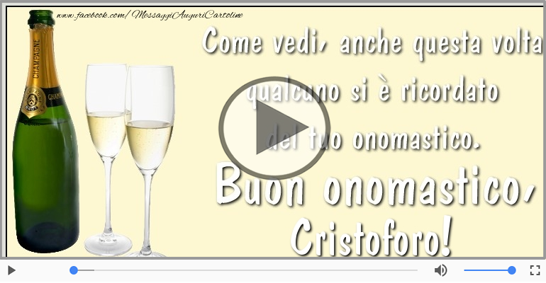Auguri Cristoforo! Buon Onomastico!