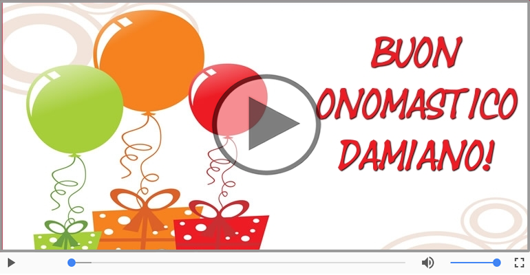 Tanti auguri di Buon Onomastico Damiano!
